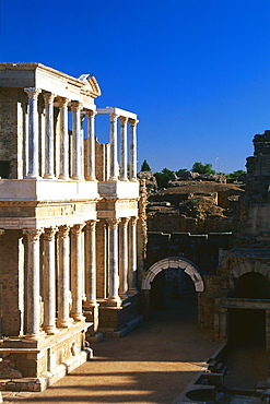 Teatro Romano, Roman Theater, Merida, Province Badajoz, Extremadura, Spain