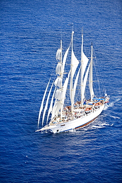 Aerial Photo of Star Clipper, Antigua Classic Yacht Regatta, Antigua