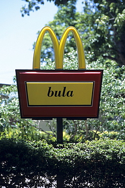 Fijian McDonald's Welcome Bula, Nadi, Viti Levu, Fiji