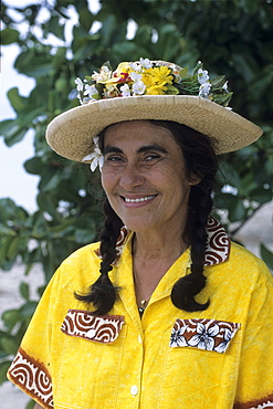 Woman in Yellow, Taha'a, French Polynesia