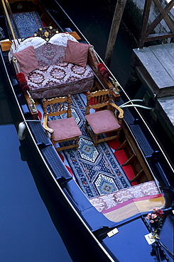 Splendid gondola in detail, Venezia, Italy