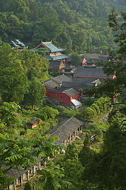 Purple Cloud temple, Zi Xiao Gong, Mount Wudang, Wudang Shan, Taoist mountain, Hubei province, UNESCO world cultural heritage site, birthplace of Tai chi, China