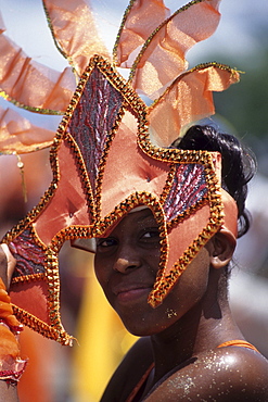 Costumed Girl, Crop-Over Festival, Bridgetown, Barbados, Carribean