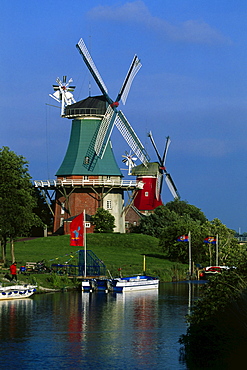 Windmills, Greetsiel, East frisia, Germany