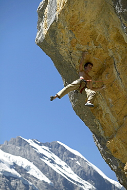 Man, Climber, Overhang, Gimmelwald, Lauterbrunnen, Switzerland