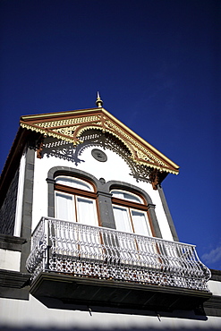 typical housefront in Villa Franca do Campo, Sao Miguel, Azores, Portugal