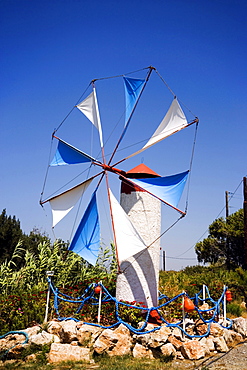 A small windmill, New Kamiros, Rhodes, Greece