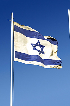 The flag of Israel, Herzliya, Israel