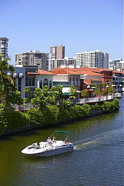 Boat ride in Venetian bay, Naples, Florida, USA