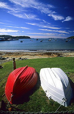 Boats at Halfmoon Bay, Oban, Steward Island, New Zealand