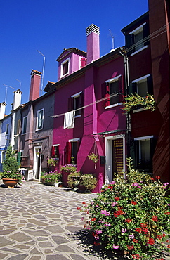 colourful houses in Burano, Venice, Venezia, Italy