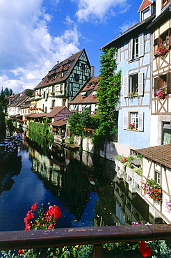 Little Venice in the Oloed Town, Quartier de la Krutenau, Colmar, Alsace, Haut-Rhin, France