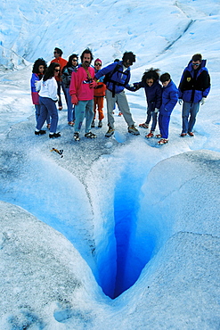 Trekkers on Perito Moreno Glacier, Glacier Trekking, Los Glaciares National Park, Argentina