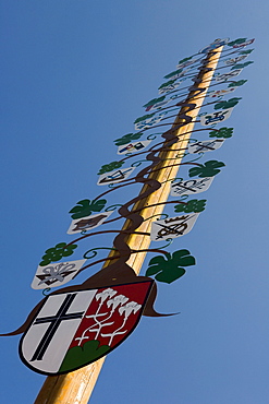 A May pole in Hammelburg, Rhoen, Bavaria, Germany