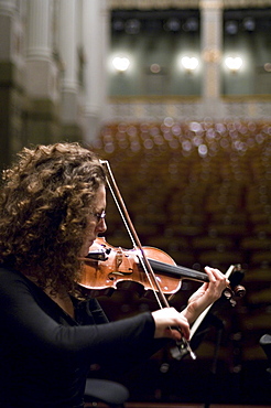 Violinist, Prinzregententheater, Munich, Bavaria, Germany