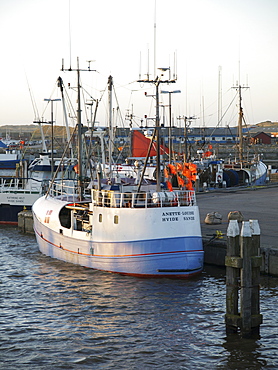 Trawler in the Harbour of Hvide Sande, Jutland, Denmark