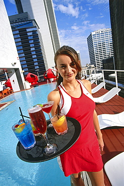 Rooftop Bar, Hotel The Standard, Downtown L.A., Los Angeles, California, USA