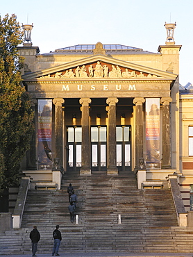 Entrance to the State Museum, Schwerin, Mecklenburg Western Pomerania, Germany