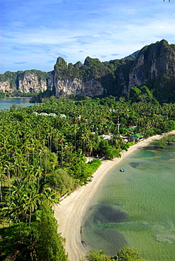 View from view point on Hat Rai Leh and Hotel Rayavadee, Hat Rai Leh East, Krabi, Thailand