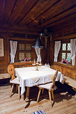 Living room in a farmhouse, South Tyrol, Italy