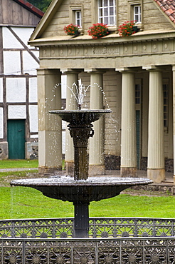 Cast iron well, historical ironworks Koenigshuette, from 1733 till 1737, Bad Lauterberg, Harz, Lower Saxony, Germany