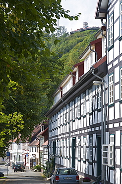 Timber framed houses old town, Bad Lauterberg, Harz, Lower Saxony, Germany