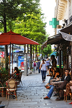 Cafe in Rue de Turbigo, Paris, France, Europe