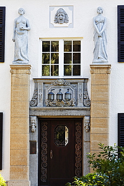 Entrance of a house in Marsopstrasse, Obermenzing, Munich, Upper Bavaria, Bavaria, Germany, Europe