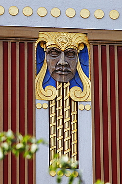 Detail of an art deco facade, Roemerstrasse, Schwabing, Munich, Upper Bavaria, Bavaria, Germany, Europe