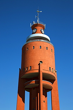 Hanko water tower under blue sky, Hanko, Southern Finland, Finland, Europe