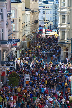 Crowd at a street festival at downtown, Linz, Upper Austria, Austria