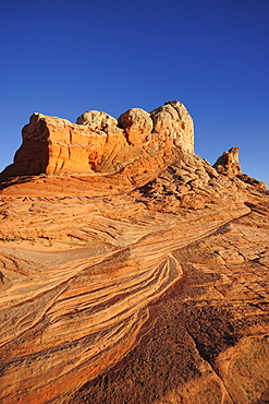 Colourful spire of sandstone, Paria Canyon, Vermilion Cliffs National Monument, Arizona, Southwest, USA, America