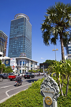 Main building of the National Bank of Cambodia, new financial district of Phnom Penh, capital of, Cambodia, Asia