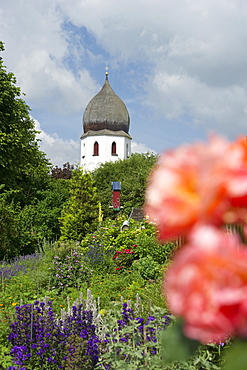 Abbey garden, Fraueninsel, Chiemsee, Chiemgau, Bavaria, Germany