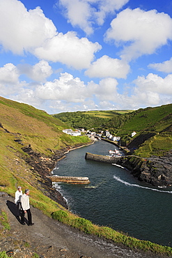 Harbor and landscape, Boscastle, Cornwall, England, United Kingdom