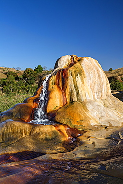 Geyser spouting, Geysers of Ampefy, highlands, Madagascar, Africa