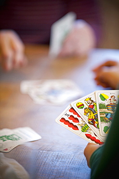 Persons playing cards, Styria, Austria