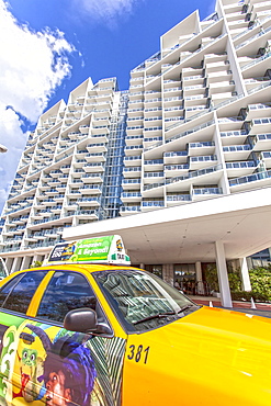 Luxury resort W Hotel of Starwood Hotel chain, Collins Avenue, Art Deco District, South Beach, Miami, Florida, USA