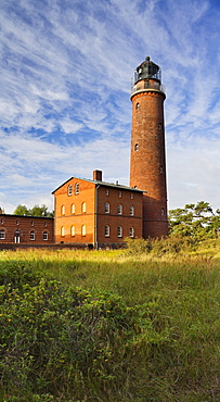 Lighthouse at Darsser Ort, Darss, Nationalpark Vorpommersche Boddenlandschaft, Mecklenburg-Western Pomerania, Germany