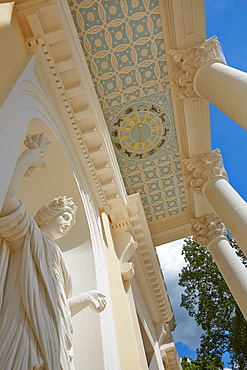 Entrance to Castle Woerlitz in Dessau-Woerlitz Garden Realm, Saxony-Anhalt, Germany