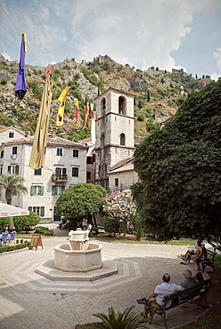 Church in the old town of Kotor, Adriatic coastline, Montenegro, Western Balkan, Europe, UNESCO