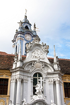 Courtyard of the Chorherrenstift church, Duernstein in Wachau, Lower Austria, Austria