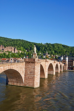 Carl-Theodor-BrâˆšÂºcke (Old Bridge) over the Neckar River, Heidelberg, Baden-WâˆšÂºrttemberg, Germany