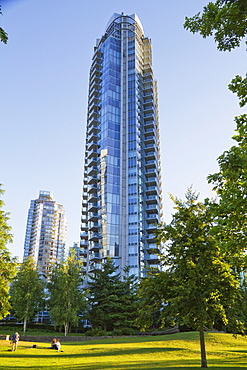 Residential skyscrapers in Coal Harbour, Vancouver, British Columbia, Canada