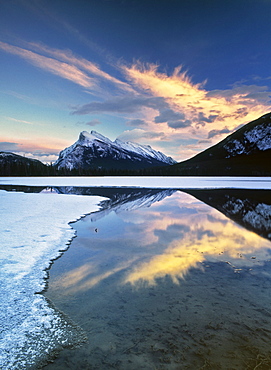 Second Vermilion Lake and Mount Rundle, Banff National Park, Alberta.