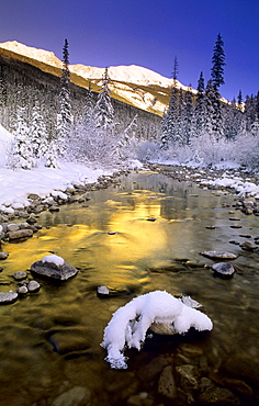 Maligne River and the Colin Range, Jasper National Park, Alberta, Canada