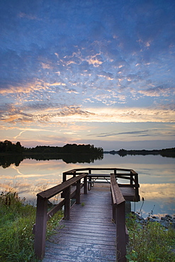 Dock at Lake Napenco, Binbrook Conservation area, Binbrook, Ontario, Canada