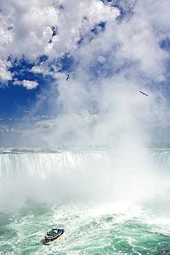 Maid of the Mist at Horseshoe Falls, Niagara Falls, Ontario, Canada