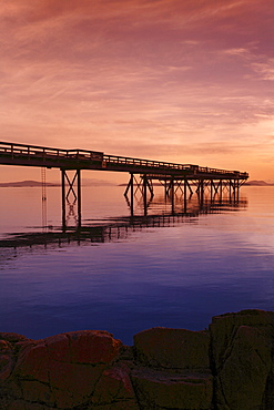 Fishing pier at dawn, Sidney, British Columbia