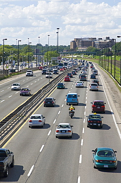 Gardiner Expressway, looking west near High Park, Toronto, Ontario